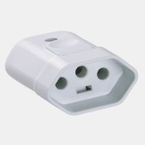 Plugue Fêmea Energia Predial Femea Branco 2 Polos + Terra 250 V 20 A 57402155 TRAMONTINA