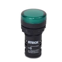 Sinaleiro Redondo Plástico Verde 22,0 MM 110VCA LED Slds SLDS1102 Steck