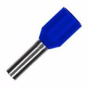 Terminal Elétrico Tubular Simples (Ilhos) Pre-Isolado 2,5mm2 Azul - H2,514DBLBD - Conexel