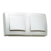 Interruptor Predial 2 Teclas Paralelas Branca 250v 10a Branca Sistema X 675021 Pial