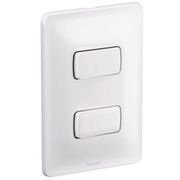 Interruptor Predial Embutir 1 Tecla Simples + 1 Paralela Branca 250v 10a Com Placa 4 X 2" Branca Zeffia 680103 Pial