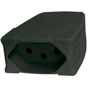 Plugue Fêmea Energia Predial Femea Desmontável Preto 2 Polos + Terra 250 V 10 A Pial 615856 Pial