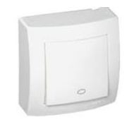 Interruptor Predial Sobrepor 1 Tecla Pulsadora Branca 250v 2a Branca Sistema X 675005 PIAL