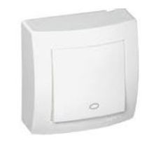 Interruptor Predial Sobrepor 1 Tecla Pulsadora Branca 250v 2a Branca Sistema X 675005 PIAL