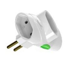 Plugue T Branco Femea Pad Nema 2P / Macho 2P Novo Nbr 10A DN1552 Daneva Legrand