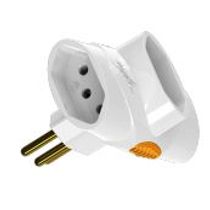 Plugue Adaptador Branco Macho/Femea 2p+T 10 A DN1677 DANEVA