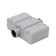 Condulete Aluminio E 3/4" Sem Rosca Cinza MunseLL N6.5 Com Tampa Triplo E012200030 Wetzel