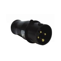 Plugue Industrial Movel Macho 3 Polos + Terra 32A 690V Preto Steck