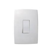 Interruptor Predial Embutir 1 Tecla Simples Branca 250V 10A Com Placa 4 X 2" Branca Verticalplus 611100 Pial