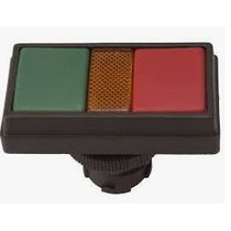 Botão Iluminado Duplo Verde e Vermelho 22mm Ba9S 1NA+1NF Impulso 12896014 Ace Schmersal