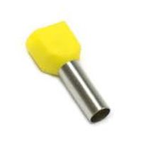 Terminal Eletrico Tubular Duplo (Ilhos) PreIsolado 1Mm2 Amarelo 9018690000 Weidmuller Conexel