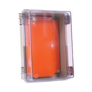 Quadro Comando Embutir Poliestireno Bege Ral 7032 Transparente 300 mm 200 mm 170 mm Comando Placa Laranja CCP302017TR CEMAR