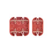 Caixa Passagem Embutir Drywall Pvc Vermelha 4x4" Sem Furaçao - 689025 - Pial