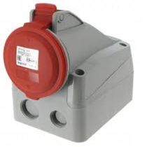 Tomada Industrial Não Metalica Embutir Femea 3 Polos + Terra 32A 380415V Vermelha 555258 Cemar Legrand