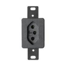 Tomada Predial Preta 2 Polos + Terra 10 A 250 V Sem Placa Silentoque 054352 Pial