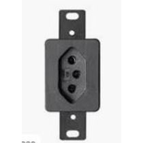 Tomada Predial Preta 2 Polos + Terra 20 A 250 V Sem Placa Silentoque 054353 Pial