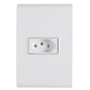 Tomada Predial Branca 2 Polos+Terra 10a 250v Com Placa 4x2" Branca 57170010 Tramontina