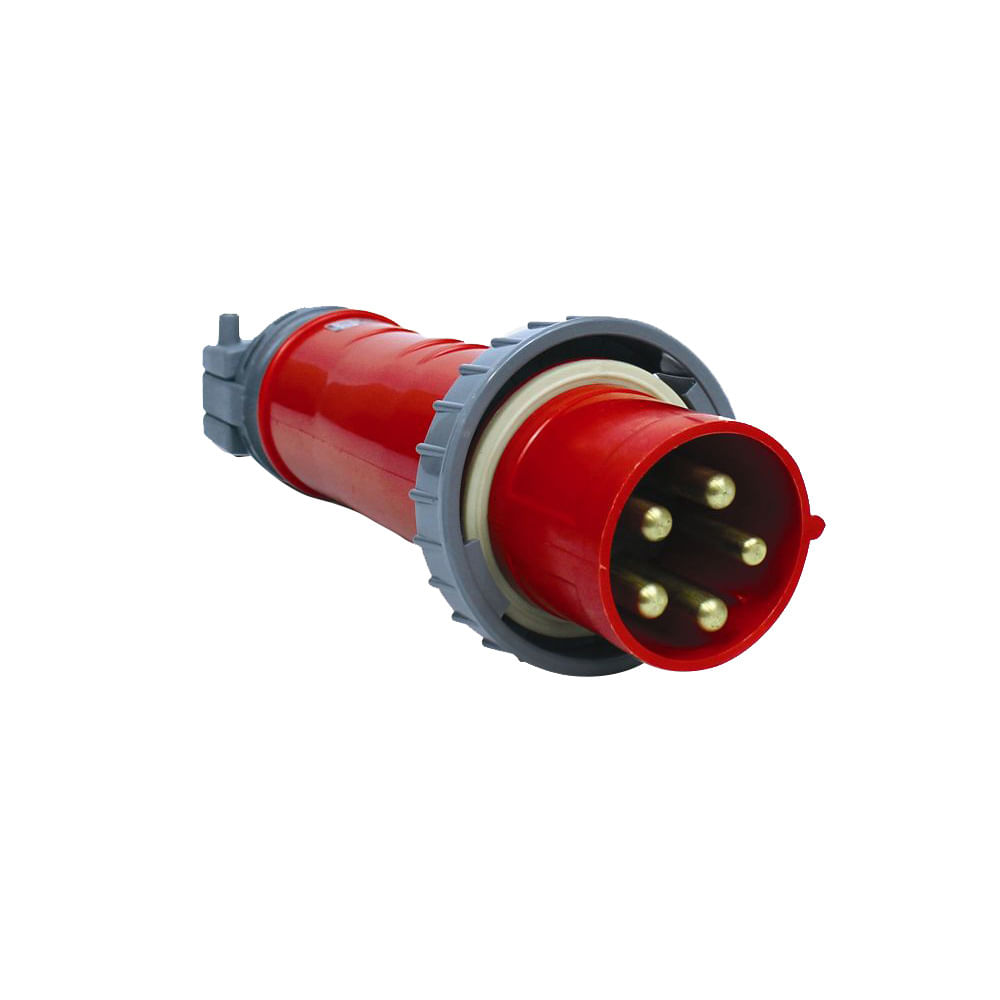 Plugue Energia Industrial Macho Termoplástico Tripolar + Terra 16A