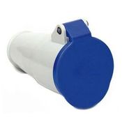 Tomada Industrial Não Metálica Extensão (Movel/Acoplamento) Fêmea 3 Polos + Terra 16 A 220/240 V Azul 9h N4059 Steck