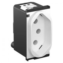 Módulo Tomada Predial 1 Módulo Branca 2 Polos + Terra 10 A 250 V Nereya 663060 Pial Legrand