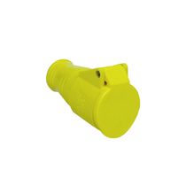 Tomada Industrial Não Metálica Extensão (Movel/Acoplamento) Fêmea 2 Polos + Terra 16A 100130V Amarela 4H Com Tampa S3054 Steck