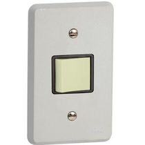 Interruptor Predial Embutir 1 Tecla Dupla Paralela Bipolar Branca 250v 10a Com Placa 4 X 2" Cinza Silentoque 2108 PIAL