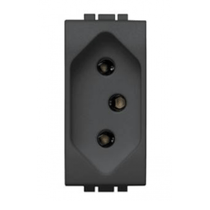 Módulo Tomada Predial Preto 2 Polos + Terra 10A SL4165S Pial Legrand