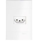 Tomada Predial Branca 2 Polos+Terra 20A 250V Com Placa 4X2" Branca PRM444731 Schneider