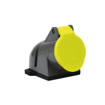 Tomada Sobrepor Fêmea 2 Polos + Terra 32A 440V Vermelho 9H Com Tampa Steck