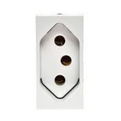 Módulo Tomada Predial 1 Módulo Branca 2 Polos + Terra 10 A 250 V Arteor 592530 Pial Legrand
