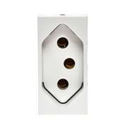 Módulo Tomada Predial 1 Módulo Branca 2 Polos + Terra 10 A 250 V Arteor 592530 Pial Legrand