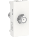 Módulo Tomada Cabo Coaxial Tv (Padrao) Embutida 1 Módulo Branca Orion Schneider - Dimensional | Produto na posição frontal e horizontal