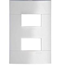 Placa 2 Postos Horiz Sep 4X2" Branca Lunare PRM44221 Schneider