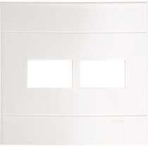 Placa 1+1 Posto Horizontal 4 X 4" Branca Lunare PRM44421 Schneider