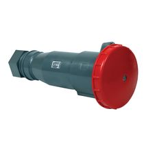 Tomada Industrial Não Metálica Extensão (Movel/Acoplamento) Fêmea 3 Polos + Terra 125A 380440V Vermelha 6H Com Tampa S4656W Steck