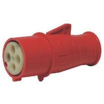 Tomada Industrial Não Metálica Extensão (Movel/Acoplamento) Fêmea 3 Polos + Terra 32 A 380/440 V Vermelha 6h SN4276 Steck