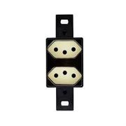 Tomada Predial 2 Módulos Marfim 2 Polos + Terra 10 A 250 V Silentoque 054336 Pial
