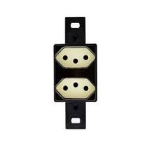Tomada Predial 2 Módulos Marfim 2 Polos + Terra 10 A 250 V Silentoque 054336 Pial