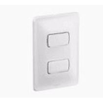 Interruptor Predial Embutir 2 Teclas Paralelas Branca 250v 10a com Placa 4 X 2" Branca Zeffia 680108 Pial Legrand
