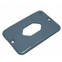 Tampa Não Metálica Condulete PVC Cinza 1 Posto HexagonAlumínio VerticAlumínio 1" Tigre 36005351 Tigre