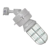 Luminária Industrial E27 150W Arandela 45 Graus Alumínio Rosca 3/4" BSP com Grade AWYN262 WETZEL