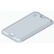 Tampa Metálica Condulete Alumínio Sem Pintura 3 Postos Horizontais 1" NR14 Wetzel