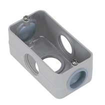 Condulete Metálico Múltiplo Alumínio X 1.1/4 X 1.1/2" Cinza Sem Tampa Com Pintura Sem Tampão XPW2530 Wetzel