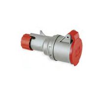 Tomada Industrial Não Metalica Extensão (Movel/Acoplamento) Femea 2 Polos + Terra 16A 110130V Amarela 4H P730124 Palazzoli