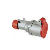 Tomada Industrial Não Metalica Extensão (Movel/Acoplamento) Femea 3 Polos + Terra 32A 400V Vermelha 6H P720236 Palazzoli