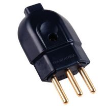 Plugue Macho Energia Predial Macho Preto 2 Polos + Terra 250 V 20 A Cilíndricos Padrão Brasileiro 57403007 TRAMONTINA