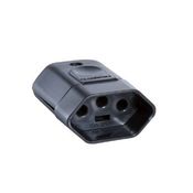 Plugue Fêmea Energia Predial Femea Preto 2 Polos + Terra 250 V 10 A 57403053 TRAMONTINA