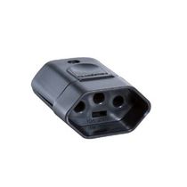 Plugue Fêmea Energia Predial Femea Preto 2 Polos + Terra 250 V 10 A 57403053 TRAMONTINA