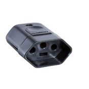 Plugue Fêmea Energia Predial Femea Preto 2 Polos + Terra 250 V 20 A 57403055 TRAMONTINA