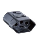 Plugue Fêmea Energia Predial Femea Preto 2 Polos + Terra 250 V 20 A 57403055 TRAMONTINA